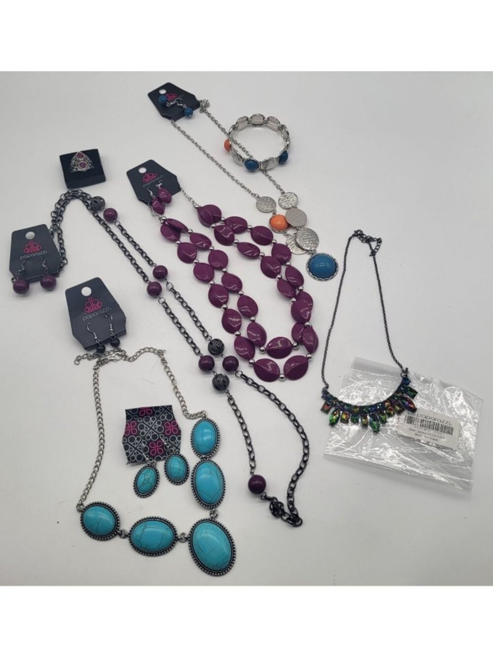 Paparazzi Jewelry Lot Necklaces, Earrings, Ring, Bracelet Multicolor